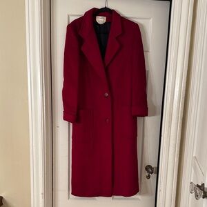 Vintage Cassidy Women's Red Trench Coat